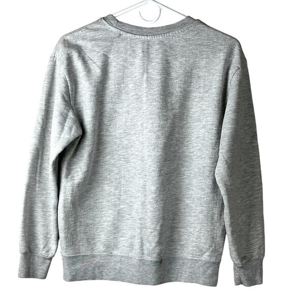 Disney Winnie The Pooh Bear Embroidered Gray Sweatshirt Women Size Small - Picture 2 of 8